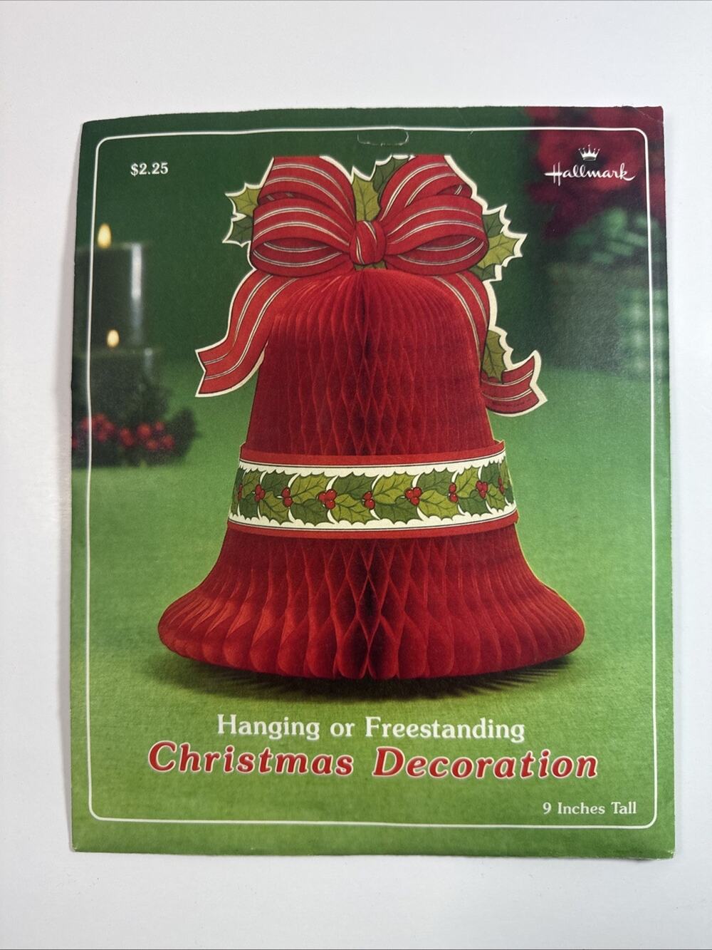 Vintage 1982 Hallmark Christmas Bell Honeycomb Centerpiece 9” Tall